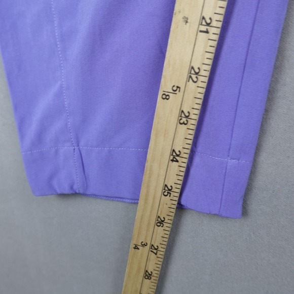 Athleta Arrival Straight Pant Womens Size 8 Ankle Drawstring Purple EUC - Picture 9 of 10